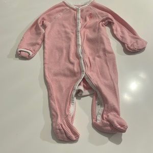 Ralph Lauren Stripped Cotton Footed Coverall